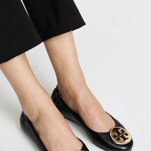 Tory Burch Allie  Black and Gold Women's Flats
